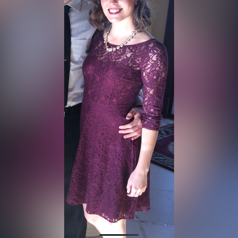 A-line lace cocktail dress